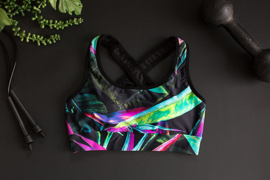 Sports Bra's - Pink Strelitzia