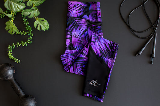 Long Purple Palm Tight